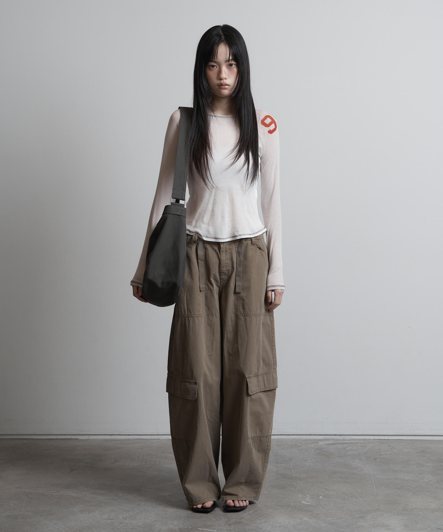 SPIRAL CANVAS CROSS BAG BLACK - 4 COLORS KHAKI